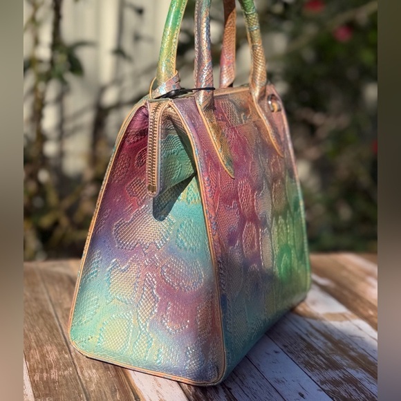 NWT BRAHMIN NEW WITH TAGS Small Caroline All Over Snake - Stunning! price firm - Picture 3 of 15